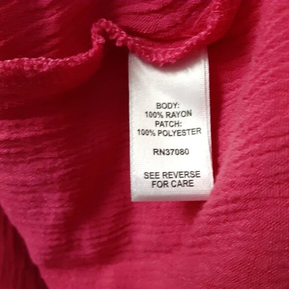 Cato Womans Pullover Top Size XL, Pink, Long Sleeve, Elastic Cuff Rayon Blend - Picture 4 of 8